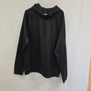 Layer 8 Thermal-8 Mens XL Hoodie Charcoal Gray Space Dye Tech Pocket‎ Sweatshirt